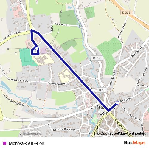 Montval-SUR-Loir bus Line Map