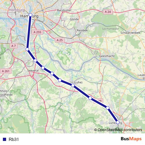 Rb31 rail Line Map