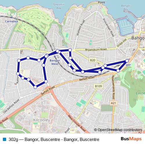 302g bus Line Map
