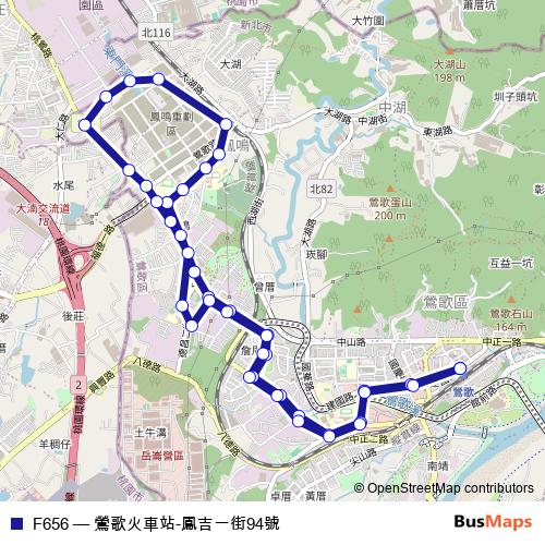 F656 bus Line Map
