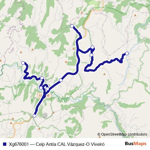 Xg676001 bus Line Map