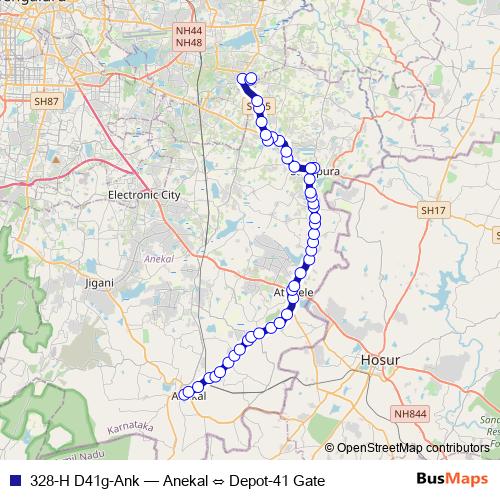 328-H D41g-Ank bus Line Map