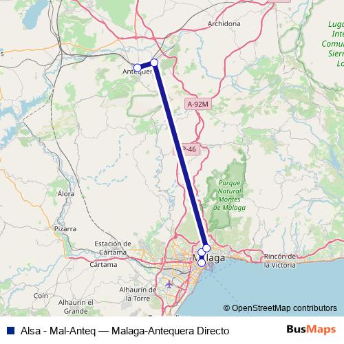 Alsa - Mal-Anteq bus Line Map