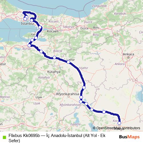Flixbus Kk0695b bus Line Map