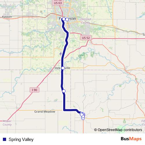Spring Valley bus Line Map