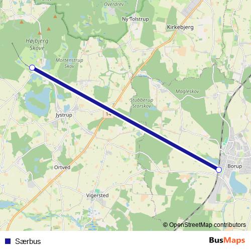 Særbus bus Line Map