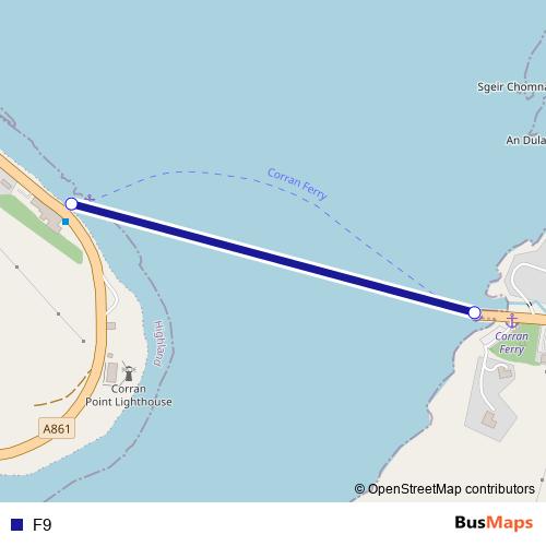 F9 ferry Line Map