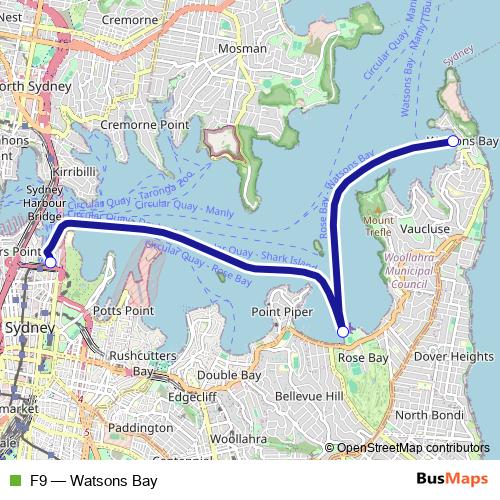 F9 ferry Line Map
