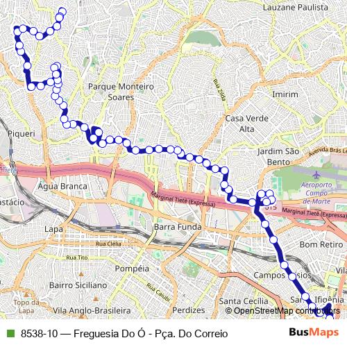 8538-10 bus Line Map