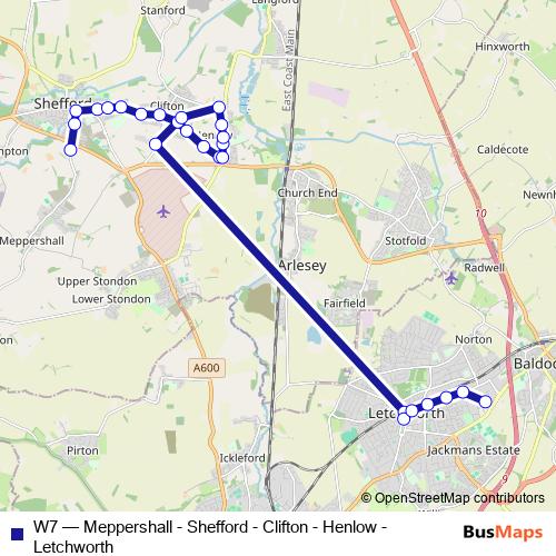 W7 bus Line Map