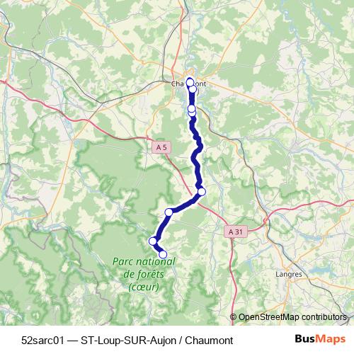 52sarc01 bus Line Map