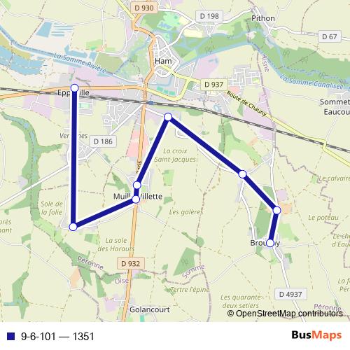9-6-101 bus Line Map