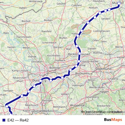 E42 rail Line Map