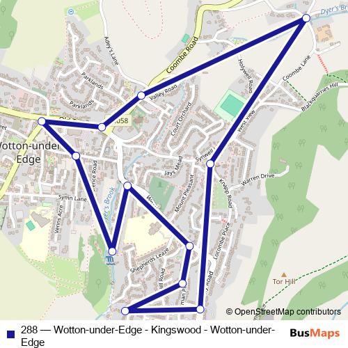 288 bus Line Map