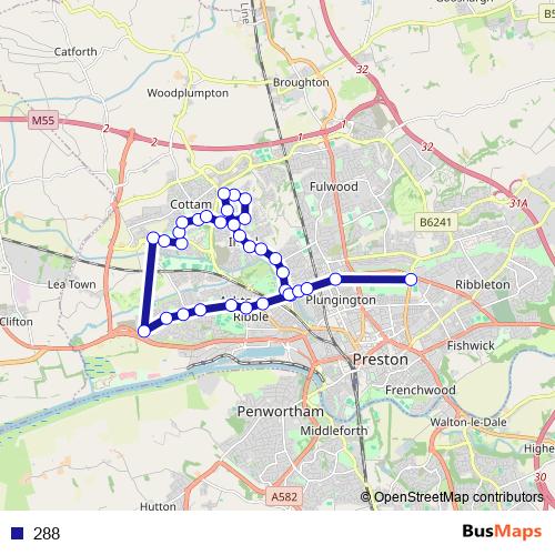288 bus Line Map