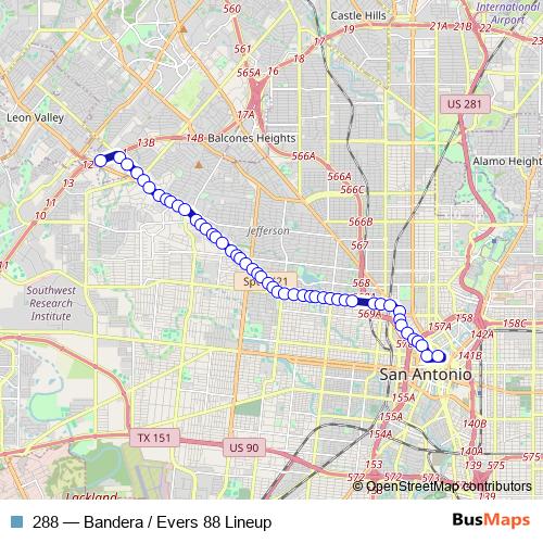 288 bus Line Map