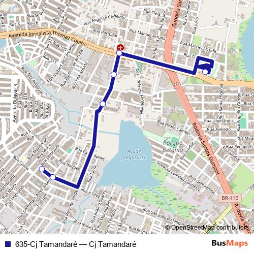 635-Cj Tamandaré bus Line Map