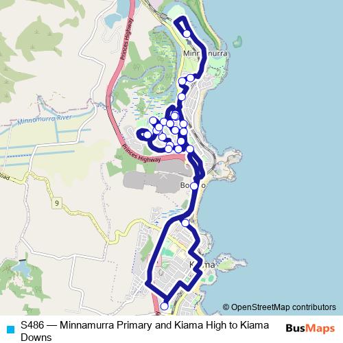 S486 bus Line Map