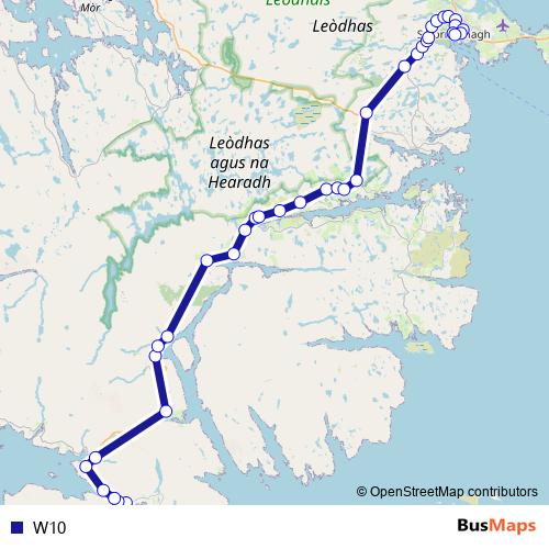 W10 bus Line Map