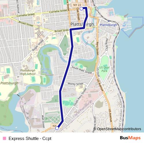 Express Shuttle - Ccpt bus Line Map