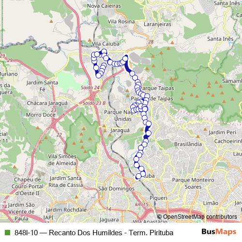 848l-10 bus Line Map