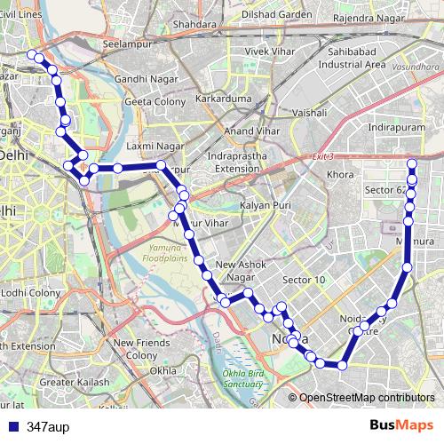 347aup bus Line Map
