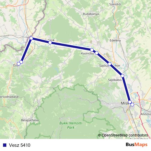 Vesz 5410 rail Line Map
