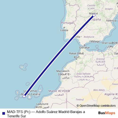 MAD-TFS (Pc) air Line Map