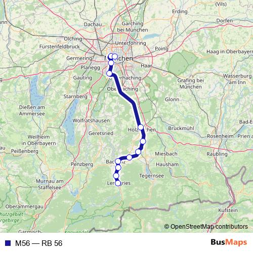 M56 rail Line Map