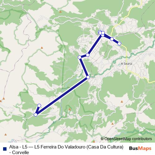 Alsa - L5 bus Line Map