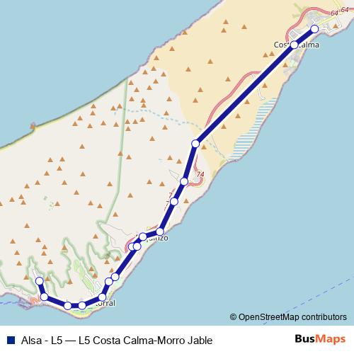 Alsa - L5 bus Line Map