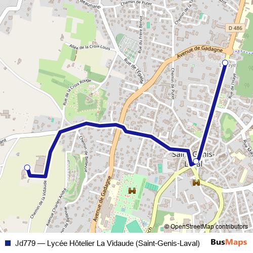 Jd779 bus Line Map