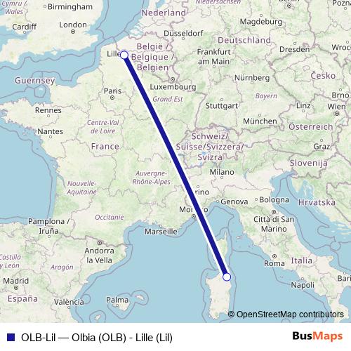 OLB-Lil air Line Map