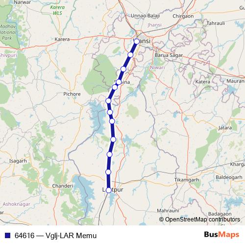 64616 rail Line Map