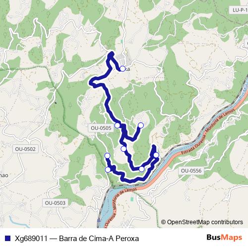 Xg689011 bus Line Map