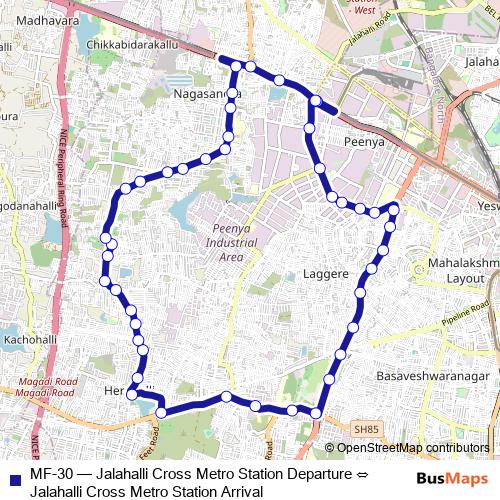MF-30 bus Line Map