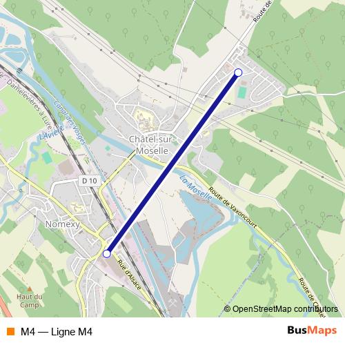 M4 bus Line Map