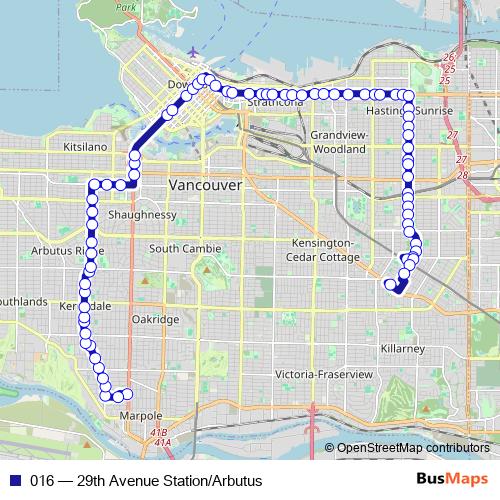 016 bus Line Map