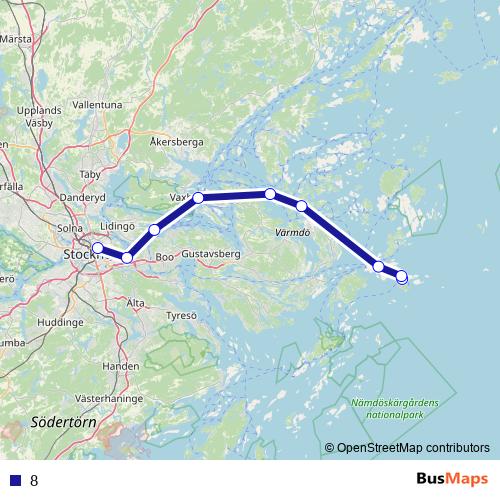 8 ferry Line Map