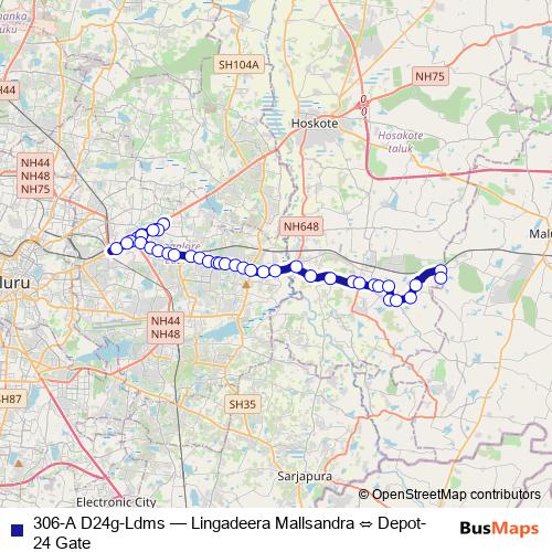 306-A D24g-Ldms bus Line Map