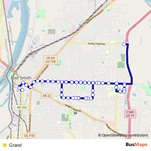 Grand bus Line Map