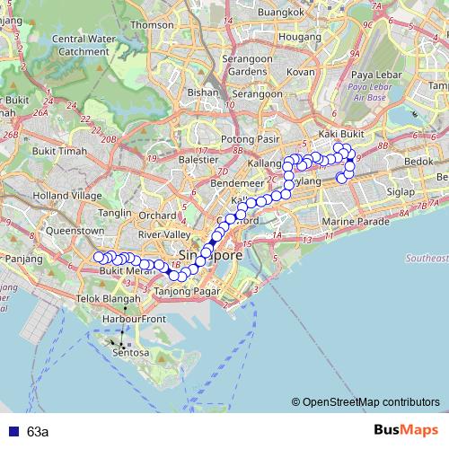 63a bus Line Map