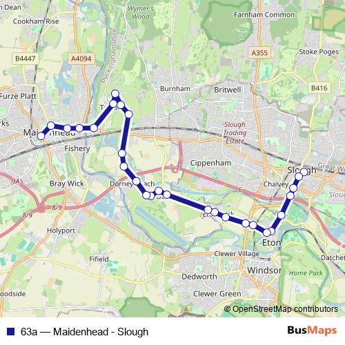 63a bus Line Map