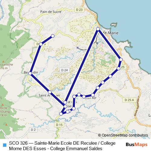 SCO 326 bus Line Map