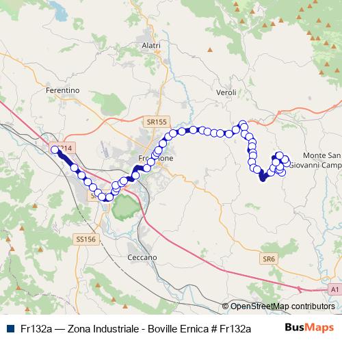 Fr132a bus Line Map