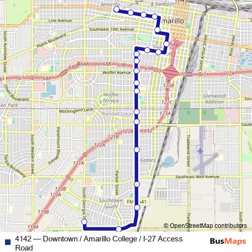 4142 bus Line Map