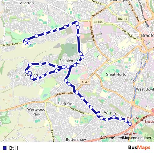 Bt11 bus Line Map