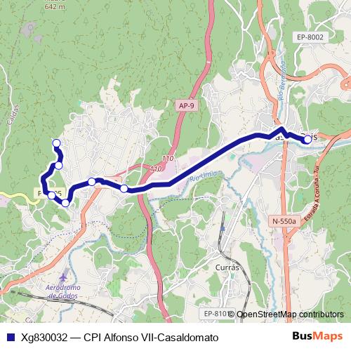 Xg830032 bus Line Map