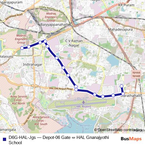 D6G-HAL-Jgs bus Line Map