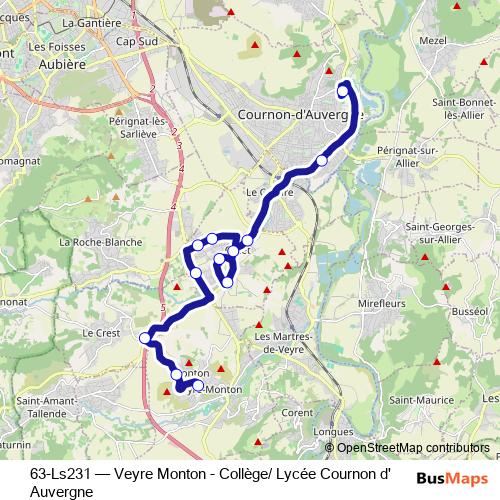 63-Ls231 bus Line Map